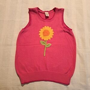 Gymboree Outlet girls size Large or 10-12 sweater vest with sunflower design